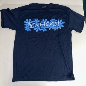 Vintage 1998 Yahoo Big Web Surfer Promo Tee XL Navy 1996 Software Tech USA Y2K